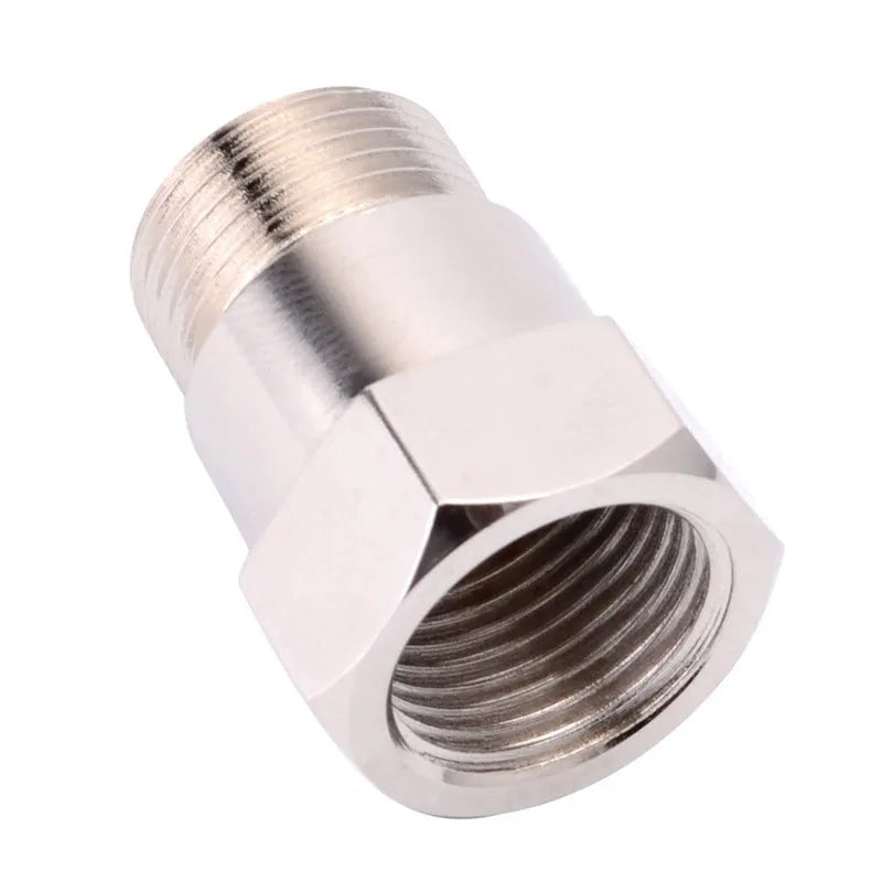 Silver iron M18 X 1.5 oxygen sensor extension tube adapter for motorcycle exhaust threads
