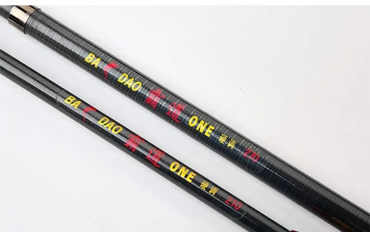 Carbon fibre telescopic spinning fishing rod for sea fishing with metal handle