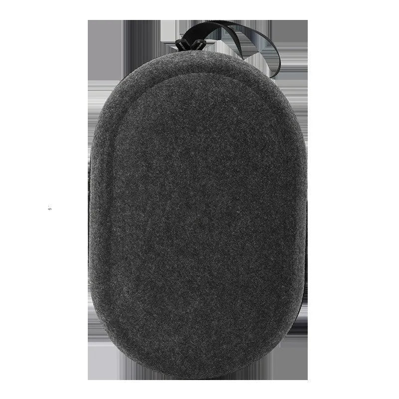 Portable felt hard case storage bag for Meta Quest3 headset and controllers in dark grey with zipper