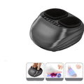 Household automatic kneading heating foot massager with 4D wrap, black basic style, push-button control