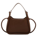 Women's single shoulder bag small square PU with magnetic buckle, 21.5cm, in beige white and other colours.