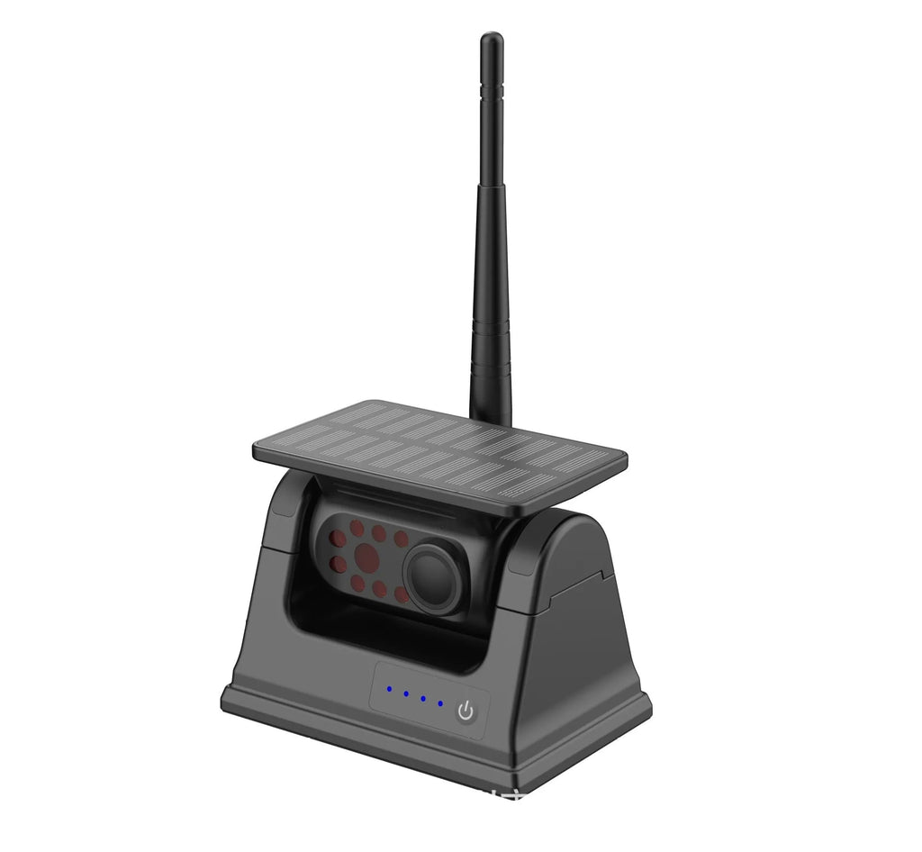 Solar wireless charging camera system with magnet suction for vehicle reversing and monitoring in black colour