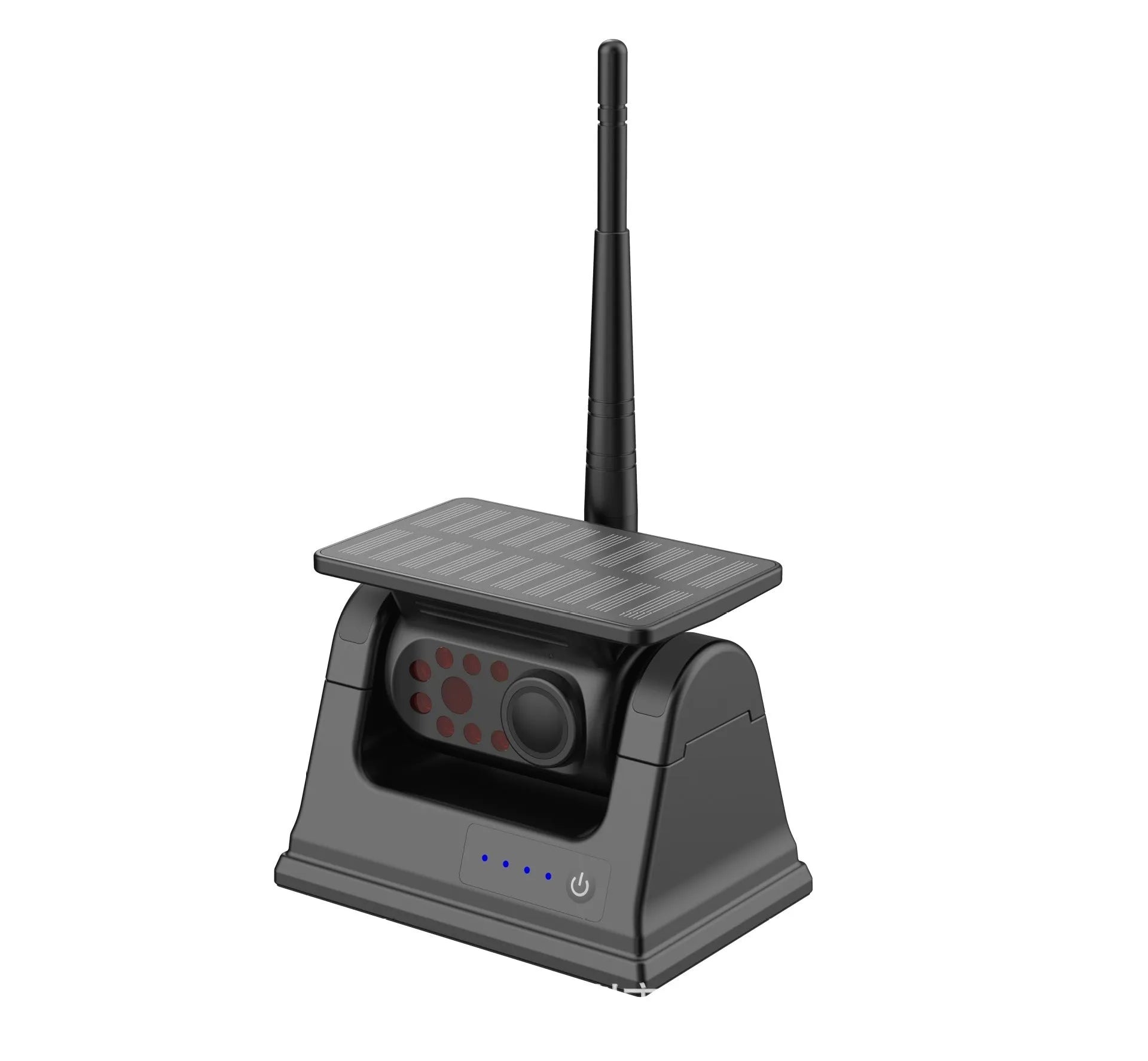 Solar wireless charging camera system with magnet suction for vehicle reversing and monitoring in black colour