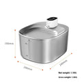 All stainless steel automatic pet water dispenser with 4 litre capacity and rechargeable battery