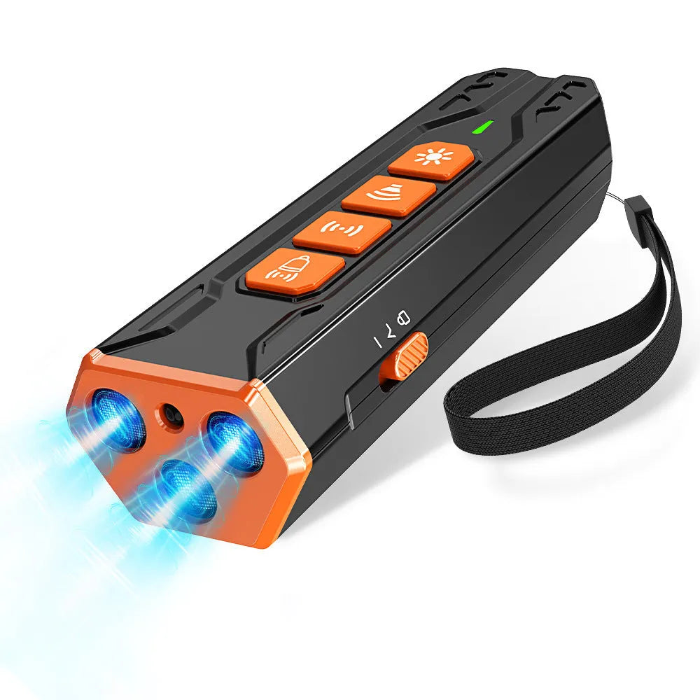 Creative Home Lighting three head ultrasonic dog trainer remote control in grey orange colour