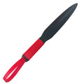Blue-handled nylon dog break stick for small and medium dog training on a grey background.