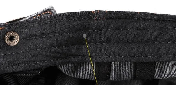 Fashion wash denim beret in black with flat-top crown and curly brim for unisex wear