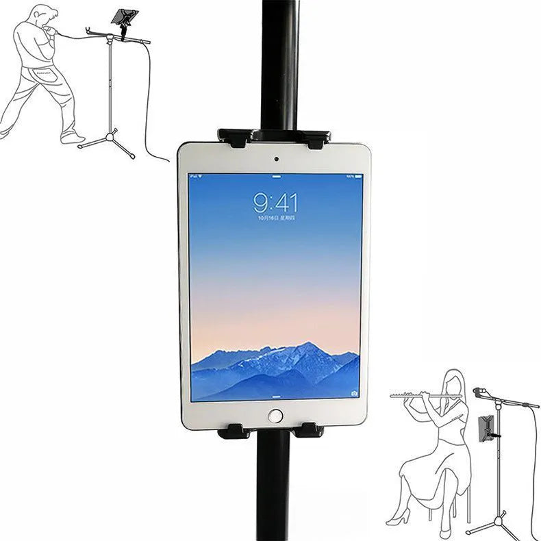 Black ABS bicycle handlebar bracket holding a mobile phone for cycling navigation