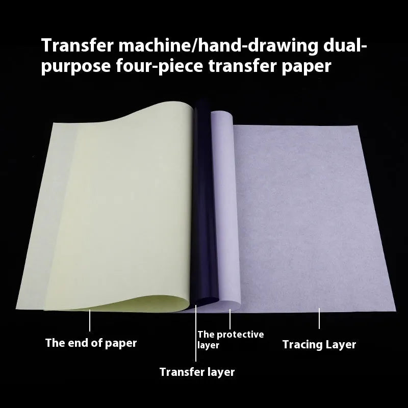 A4 tattoo transfer paper sheets and transfer paste gel pot for stencil creation