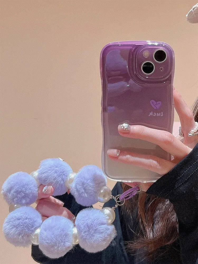 Purple tinged TPU mobile phone case with fall prevention for iPhone 13 Pro Max