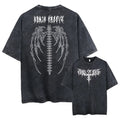 Men's oversized loose fit cotton t-shirt in a solid colour with short drop-shoulder sleeves.