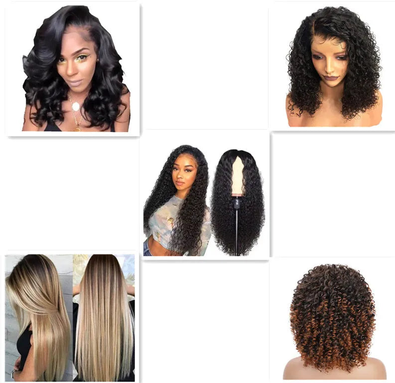 Front lace chemical fibre long curly wig in black rose net colour with slanted bang for party fashion