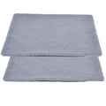 Grey plush self-heating pet pad for cats and dogs on indoor floor