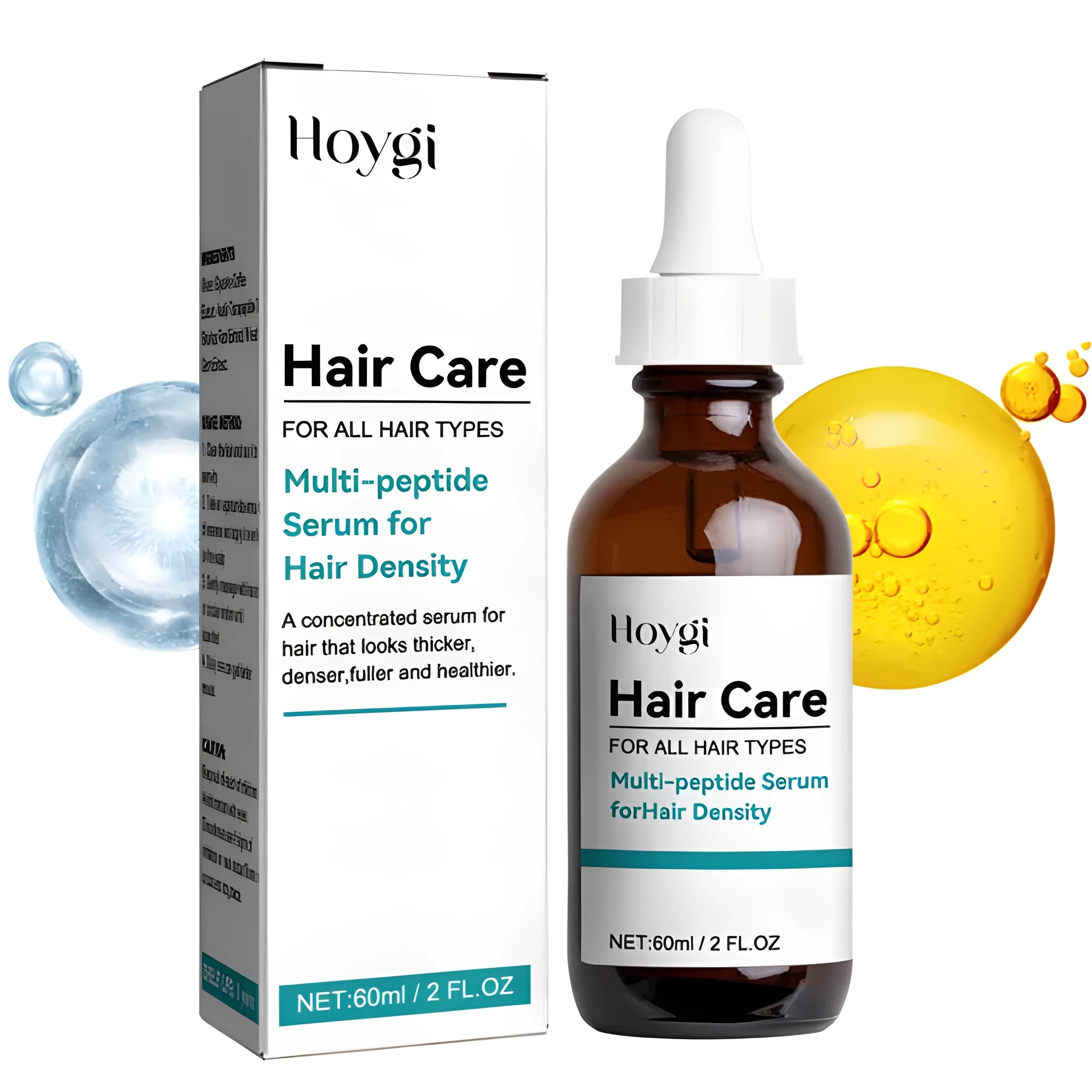Multi-Peptide Serum For Hair Density 60ml bottle with ingredients list showing Coffee Extract and Acetyl Tetrapeptide-3