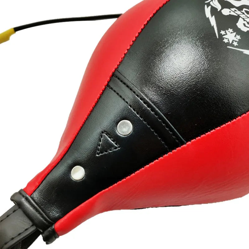 Diamond pattern inflatable boxing speed ball with hanging mount for martial arts training