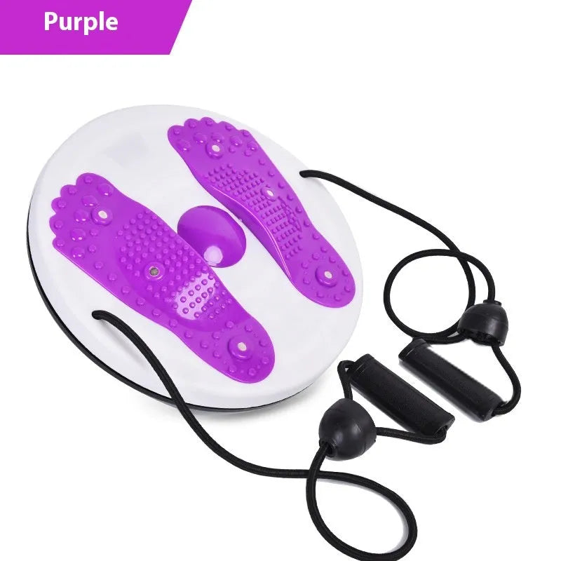 Purple pull rope large waist disk twisting machine with 27.5cm diameter on a floor