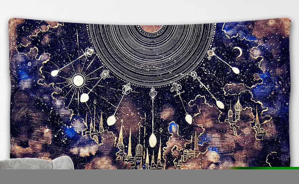 Polyester background cloth for tapestry decor in Nordic style patterns with size options