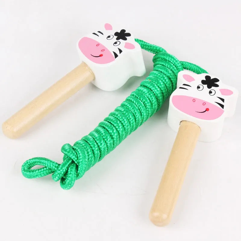 Animal themed cotton skipping rope in cow colour, 2.8 metres long for children