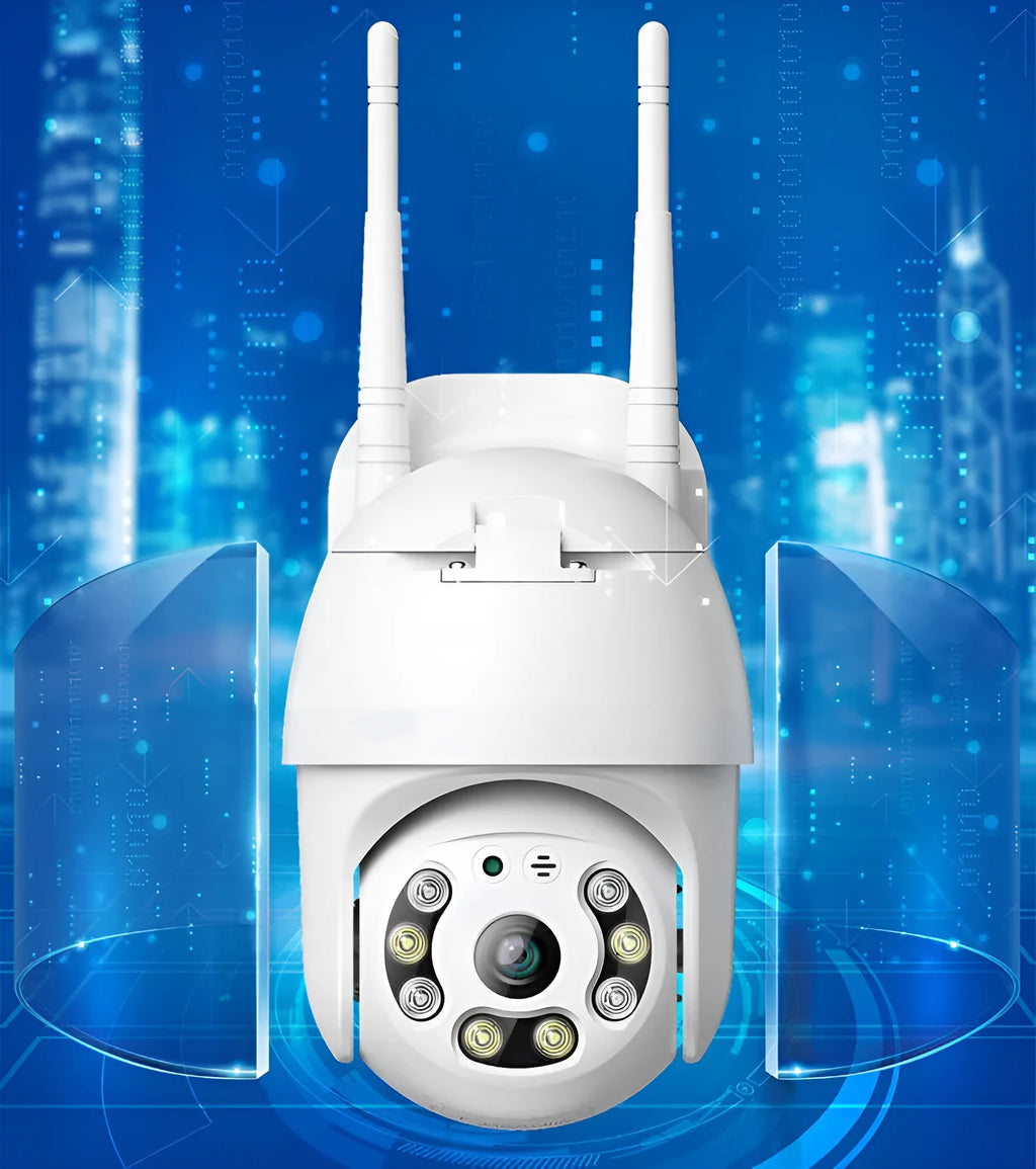 White HD panoramic dome network camera with 3MP CCD sensor and 4mm wide-angle lens