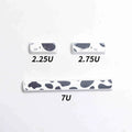 Black and white kitten sublimation key cap set for mechanical keyboards, PBT MAO profile, boxed packaging