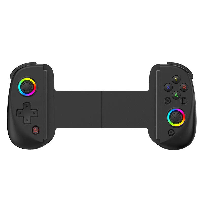 D8 stretch tablet Bluetooth gamepad controller showing stretch mechanism and multiple colour options