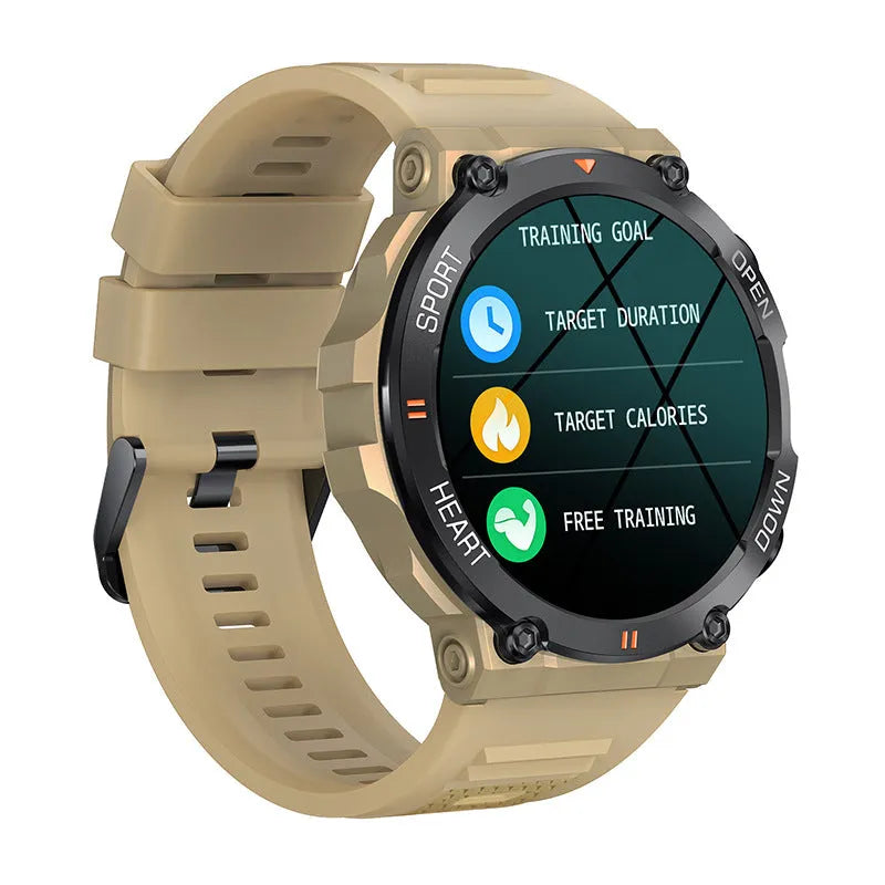 NEKTOM K56pro smartwatch with 1.39 inch screen, silicone strap, black colour, Bluetooth call and health monitoring