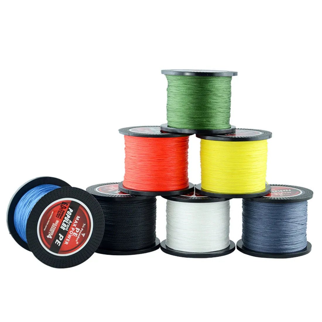 4Braided Fishing PE Strong Pull Horse Main Line 300M SK-75 from Japan in grey and yellow