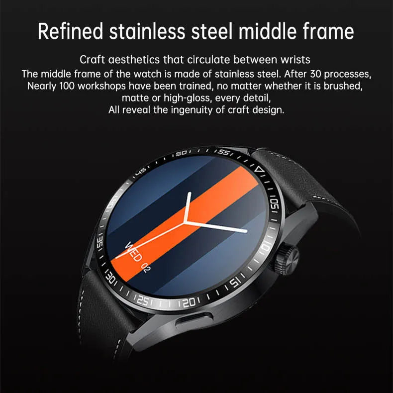 GS3 Max black and silver smartwatch with a 1.35-inch screen on a silicone strap, showing a watch face with health metrics.