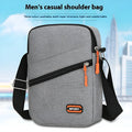 Oxford cloth crossbody commuter bag with contrast colour detailing in silver grey colour option