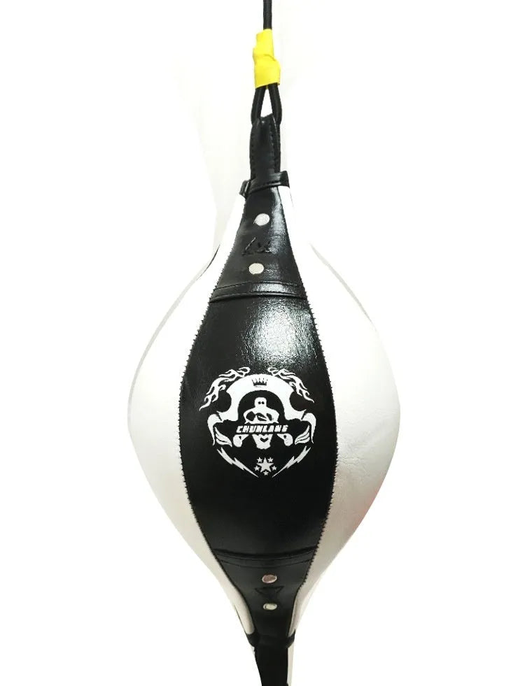Diamond pattern inflatable boxing speed ball with hanging mount for martial arts training