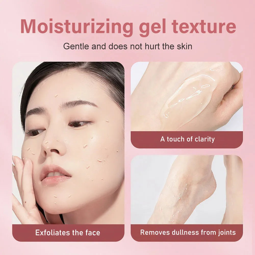 Moisturising facial exfoliating gel scrub in 132g container with buffing granules