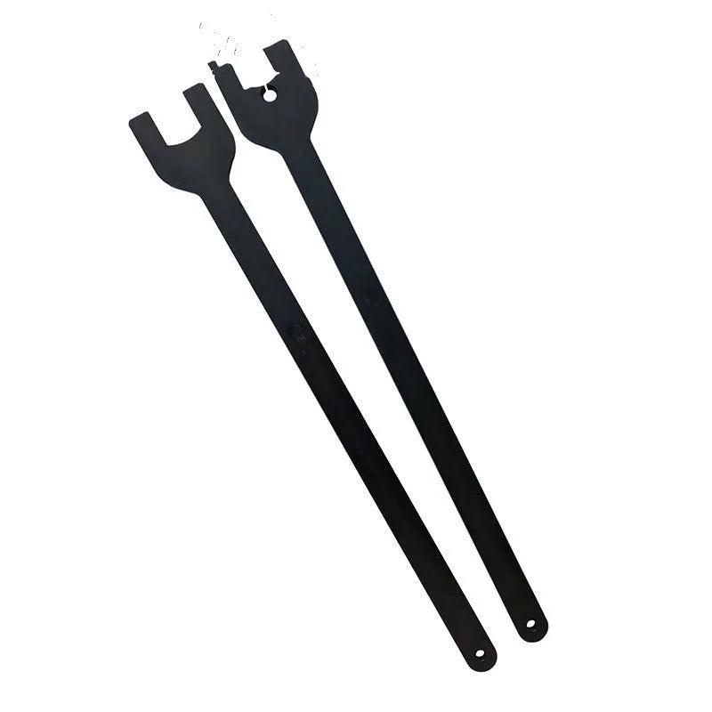 Two alloy steel Land Rover fan wrenches, sizes 36mm and 40mm, for mechanical repair.