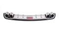 PP plastic rear bumper spoiler lip for cars in black or silver black, showing 118cm and 129cm length options