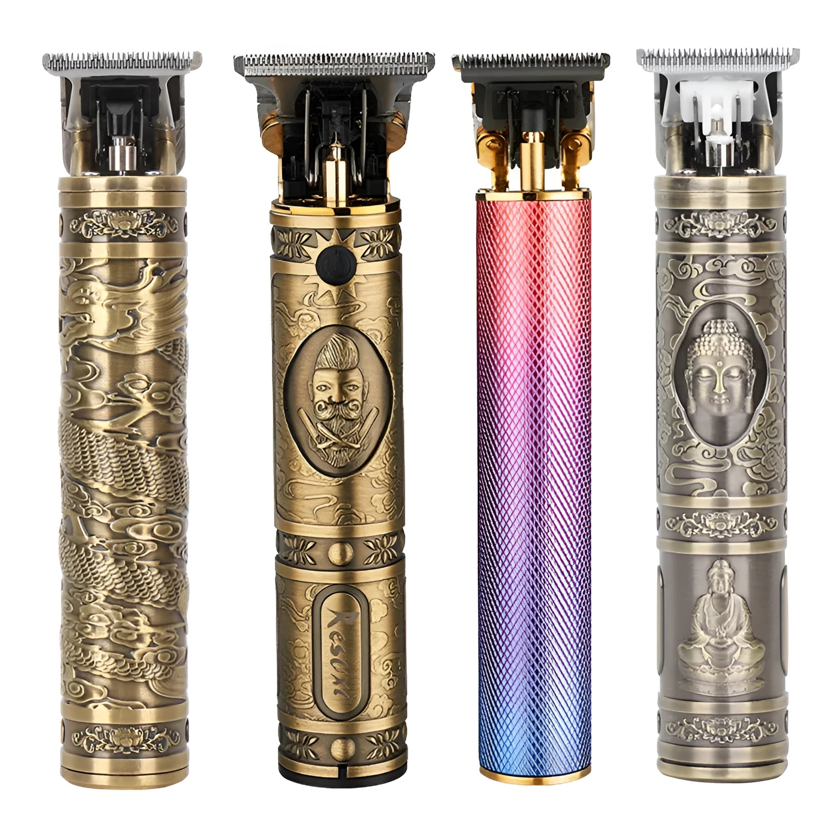 Professional hair and beard trimmer metal stainless steel 20x10x5.5cm USB charging gradient colour