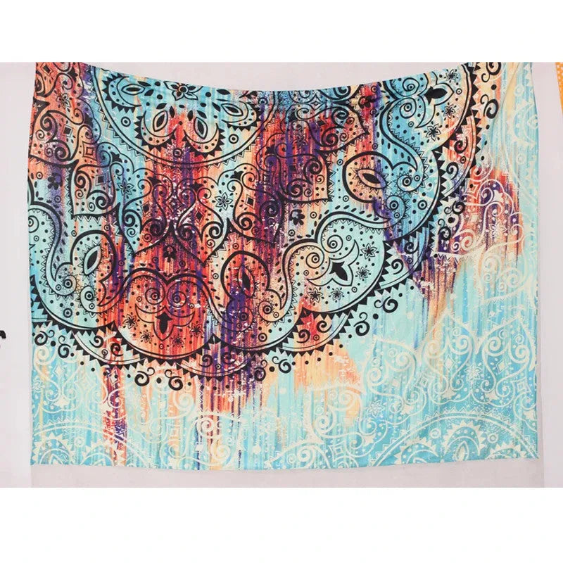 Sevenstars bohemian mandala floral tapestry print in 100% polyester for room decoration
