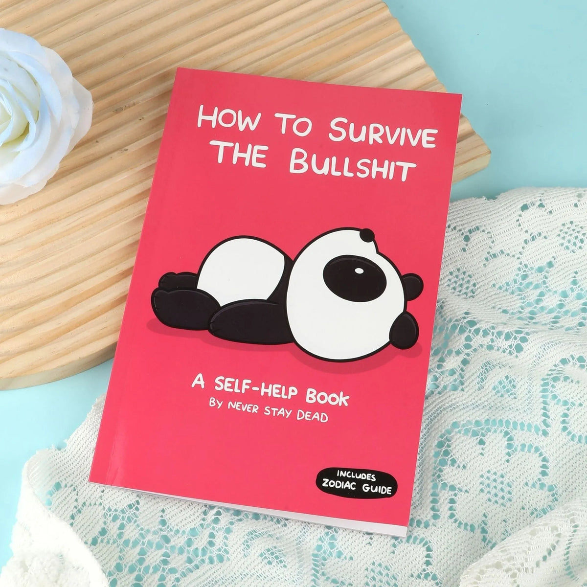 Red paper cover cartoon cute survival notebook with self-healing cover and 90g wood-free paper