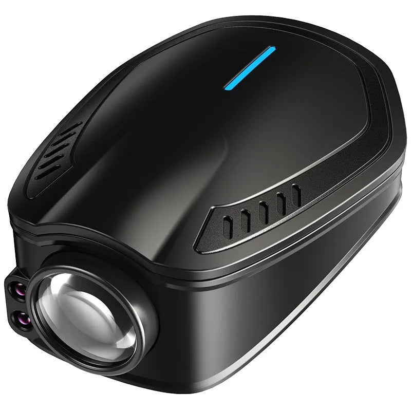 F2 car atmosphere light laser projector in bright black finish with ABS housing