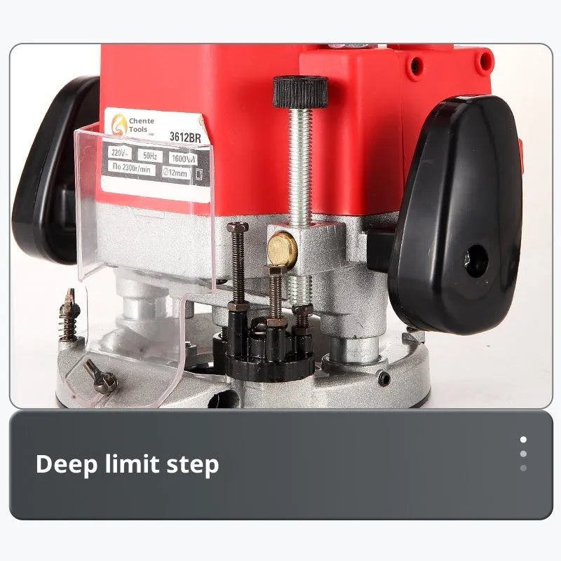 2200W handheld electric wood carving machine with 15 milling cutters and 12.7mm collet for trimming and engraving