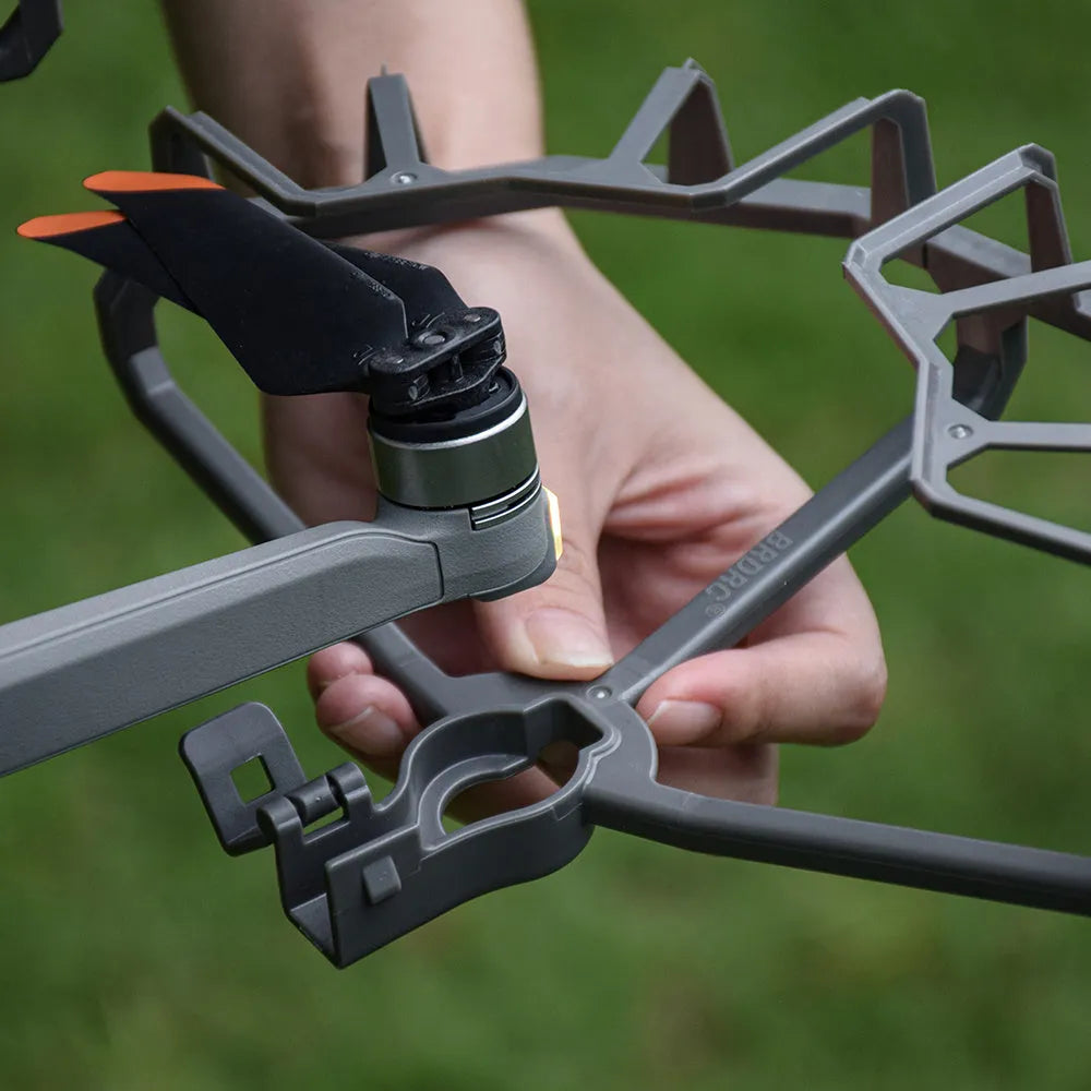 Grey ABS plastic propeller guard for DJI Mavic Air 2 and Air 2S drones on a white background.