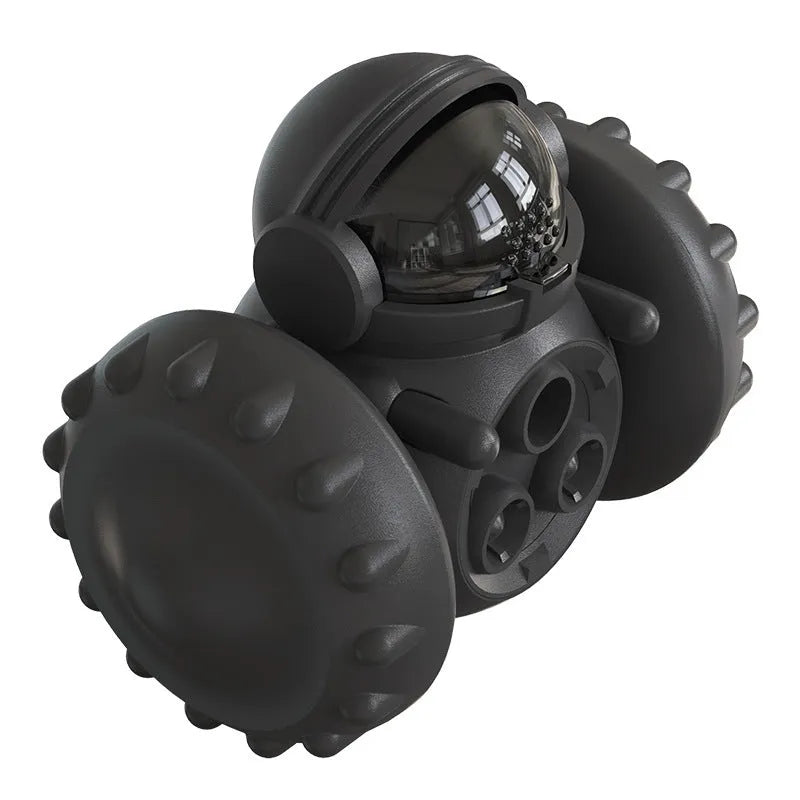 Interactive dog treat leaking toy in black – puzzle tumbler slow feeder for small and large dogs
