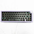 DIY mechanical keyboard kit with RGB lighting and control knob in multiple colour options