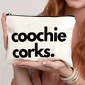 Lightweight canvas polyester cosmetics bag with zipper, shown in one of five available colours.