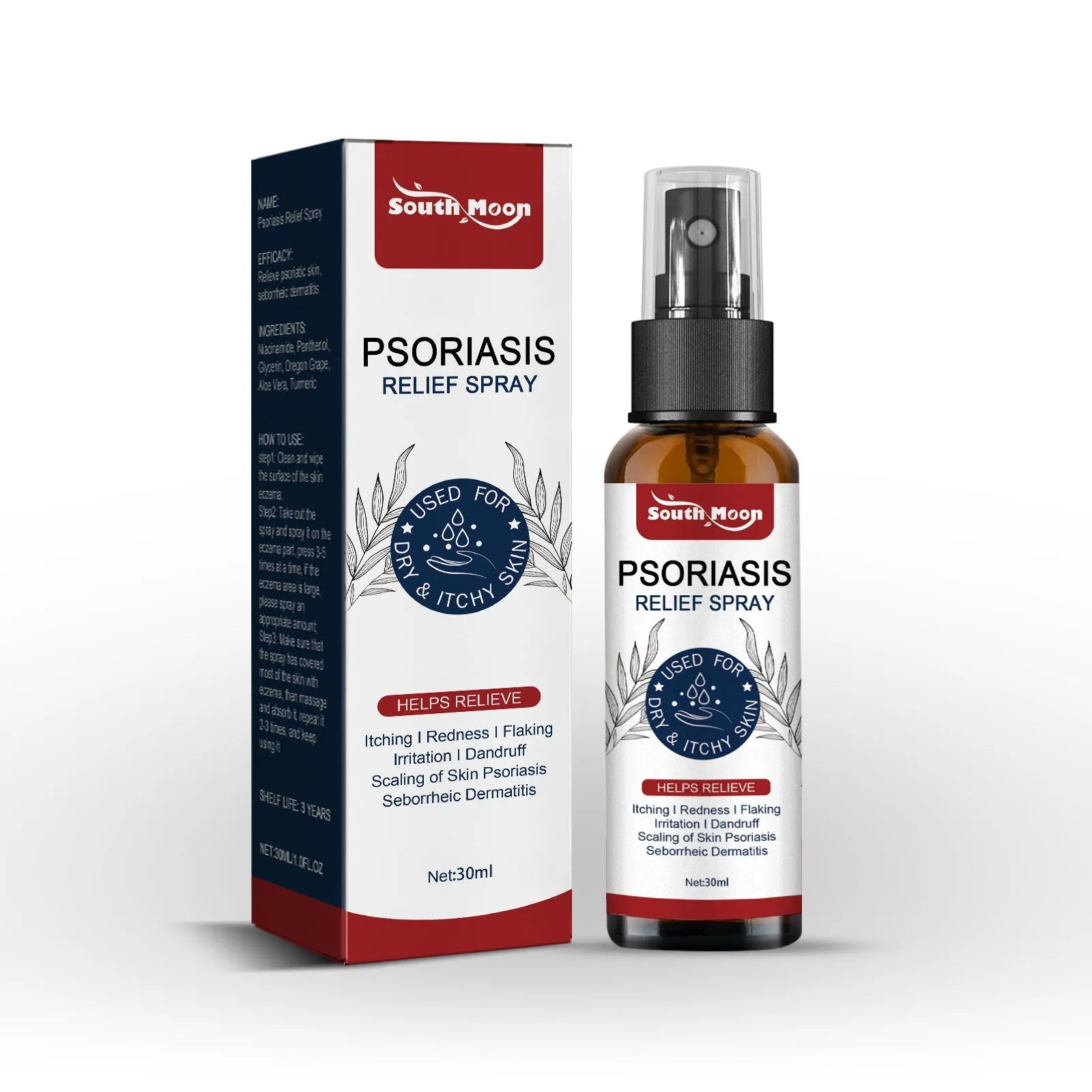30ml bottle of body care nursing spray for skin relief