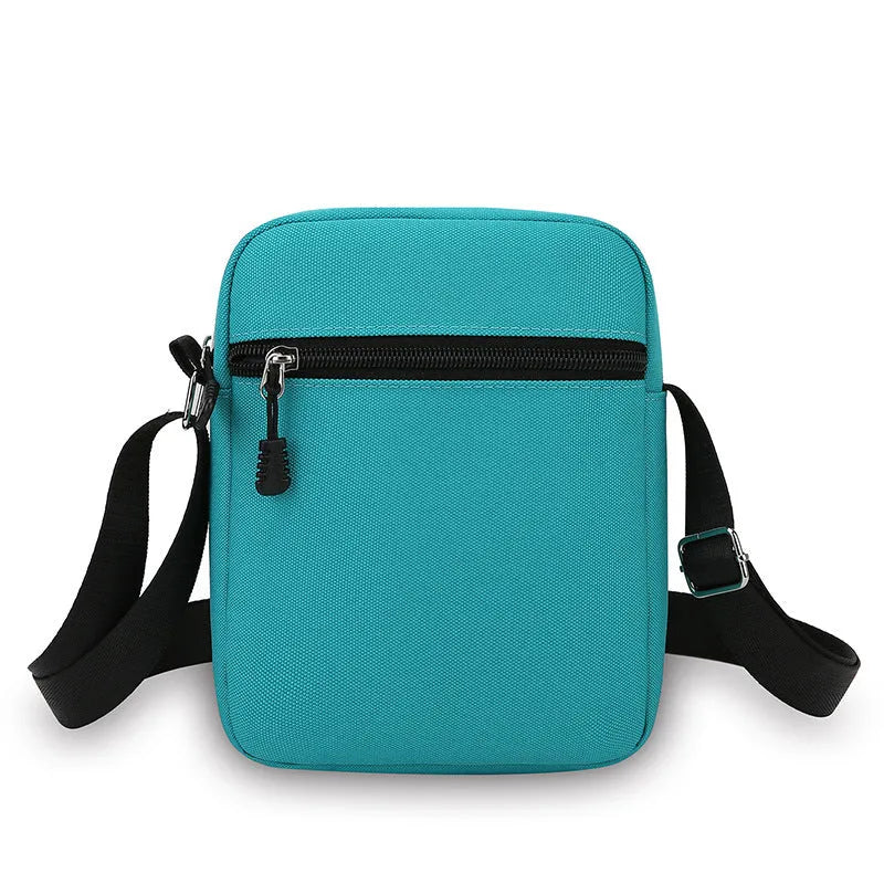 Men's and women's Oxford cloth casual shoulder bag in six colours with outer slit pocket
