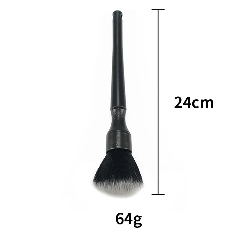 Car detail brush with soft nylon bristles, interior cleaning brush for vents and dashboards