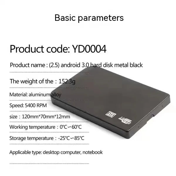 USB 3.0 solid state mobile hard drive in a metal case, shown in black, blue, red, and silver colour options.