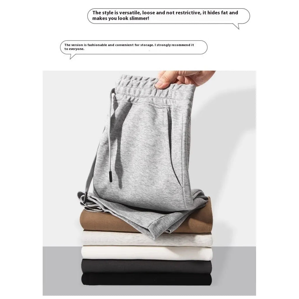Straight-leg cotton shorts for summer in grey, shown on a hanger.