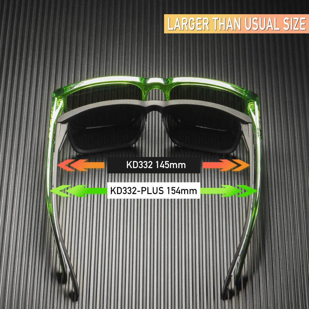 Square polarised sunglasses with TAC lenses and PC frames in multiple colour options