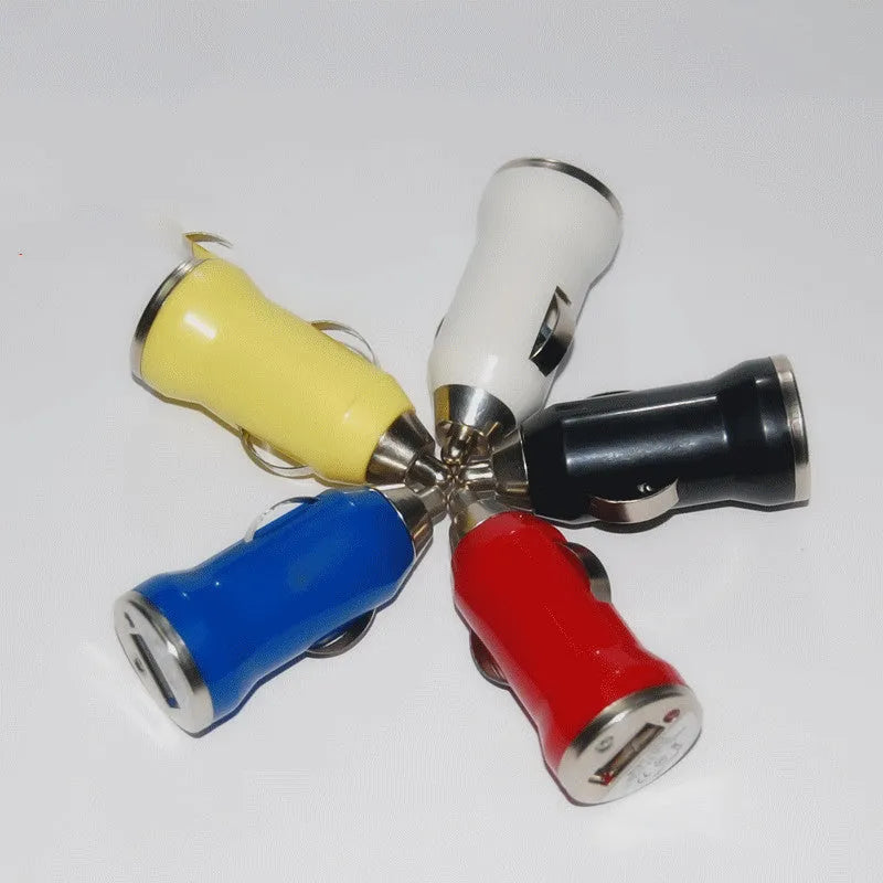 Multi function USB car charger with LED indicator, black, 6x24x24mm, ABS fireproof material