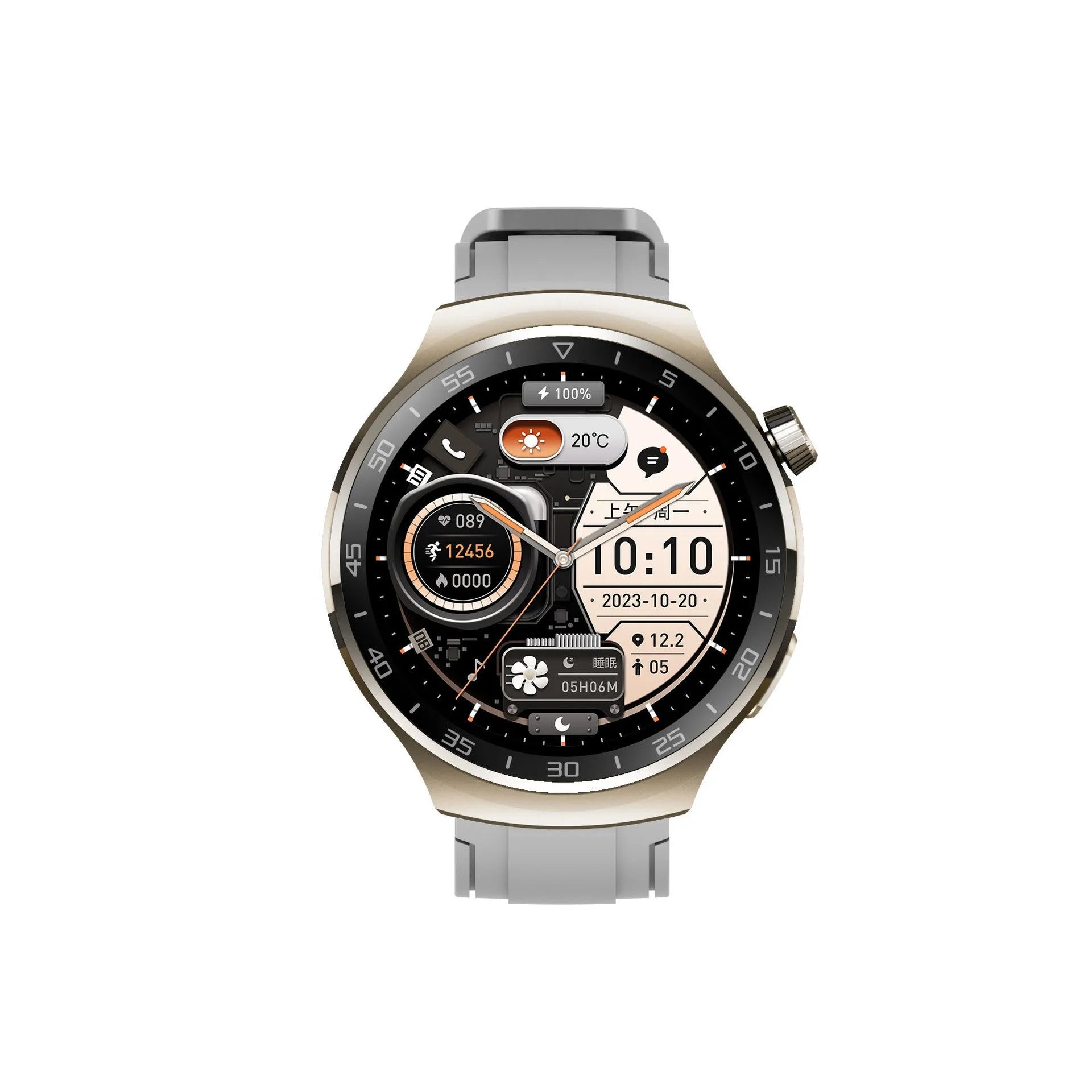 Smart Watch X16 Pro silver colour with TFT screen showing heart rate monitor mode on wrist